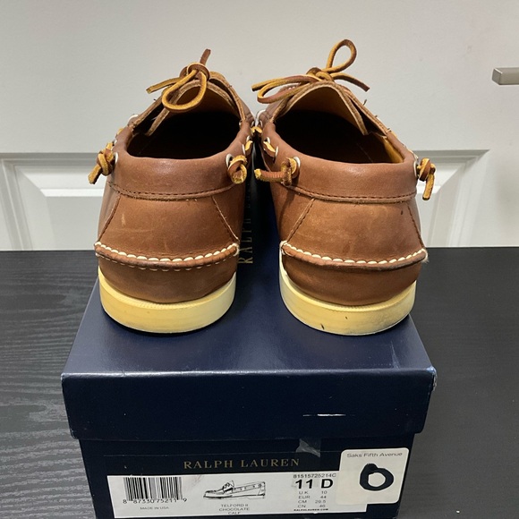 Ralph Lauren Tan Leather Boat Shoes - Picture 4 of 8